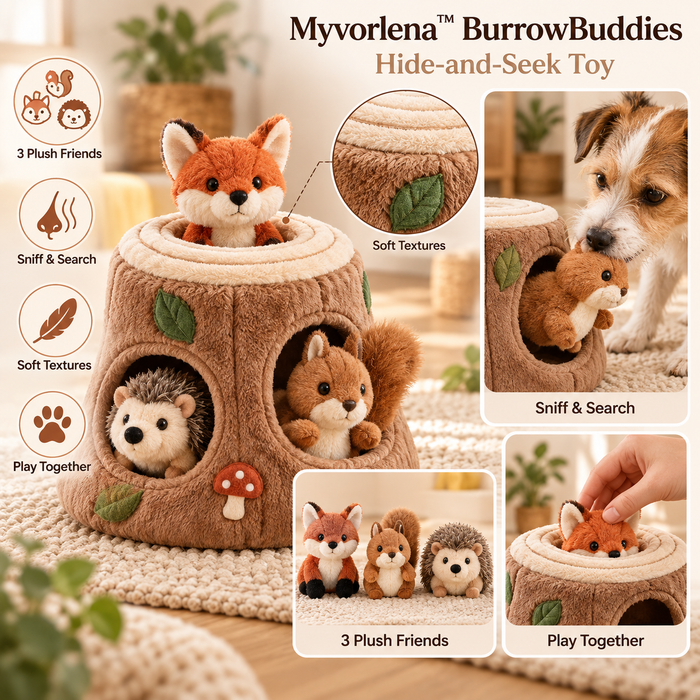 Myvorlena™ BurrowBuddies Hide-and-Seek Toy
