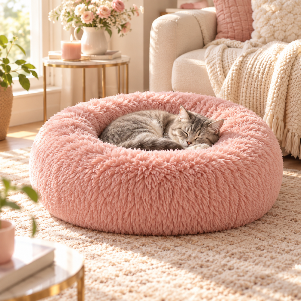 Myvorlena™ MoonPetal Round Cuddle Bed