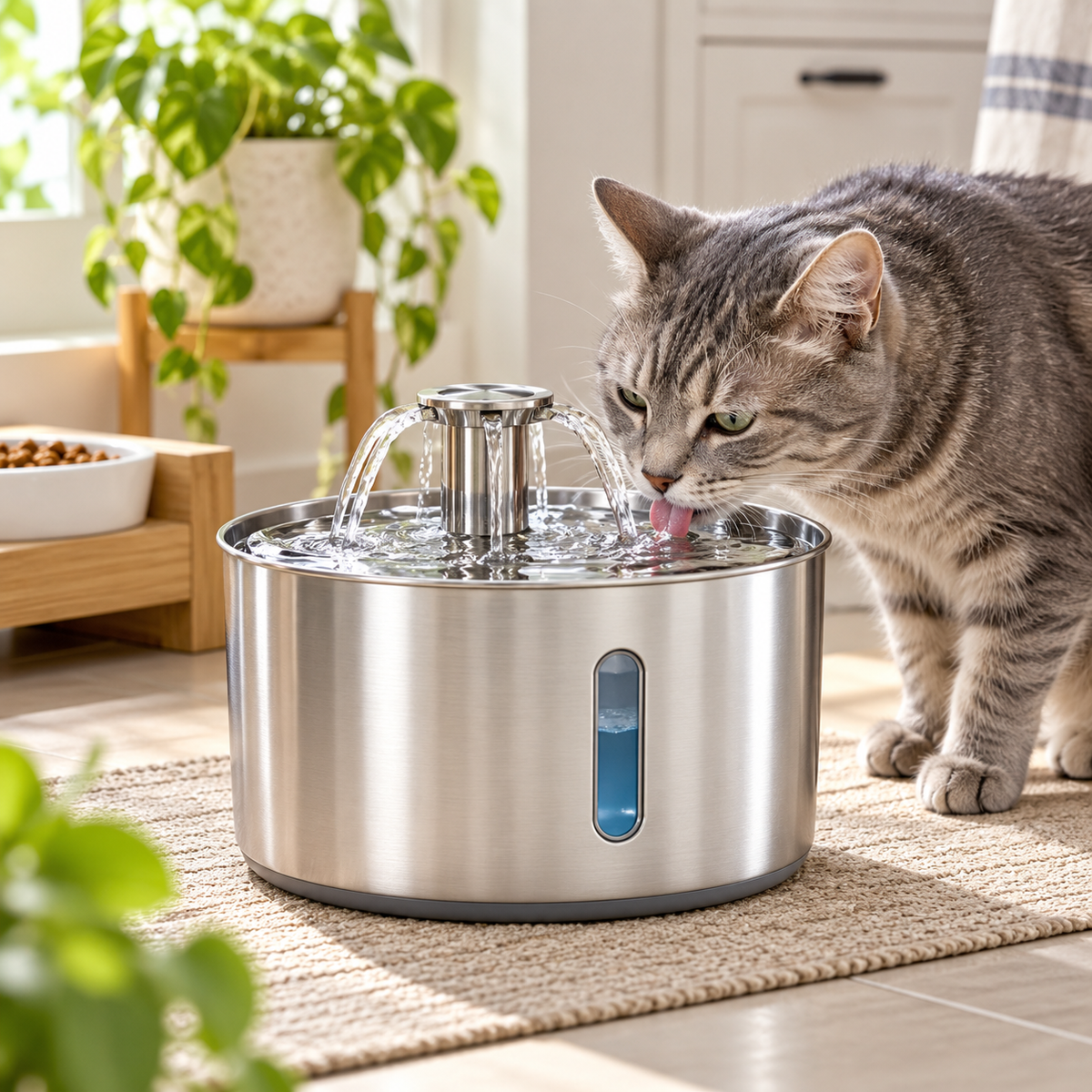 Myvorlena™ PureStream Stainless Steel Pet Fountain