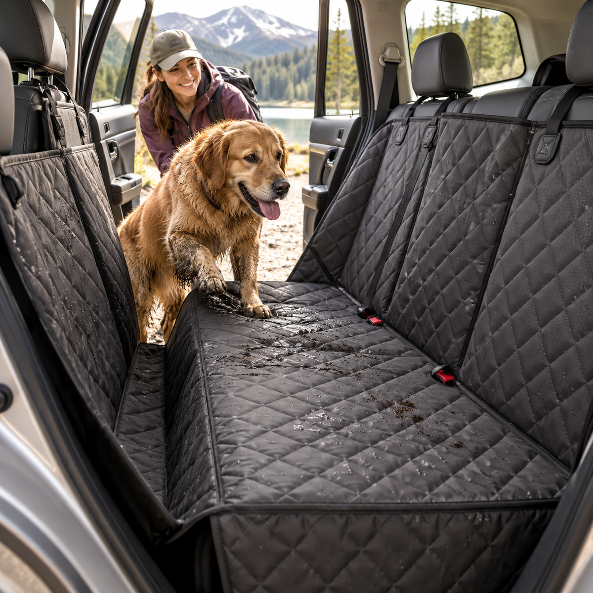 Myvorlena™ RoadNest Quilted Car Seat Cover