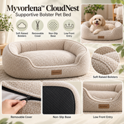 Myvorlena™ CloudNest Supportive Bolster Pet Bed