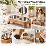 Myvorlena™ MeadowDuo Elevated Bowl Set
