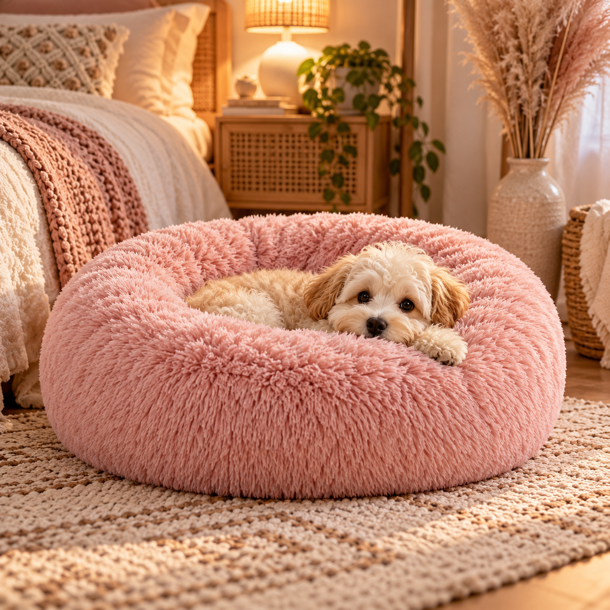 Myvorlena™ MoonPetal Round Cuddle Bed