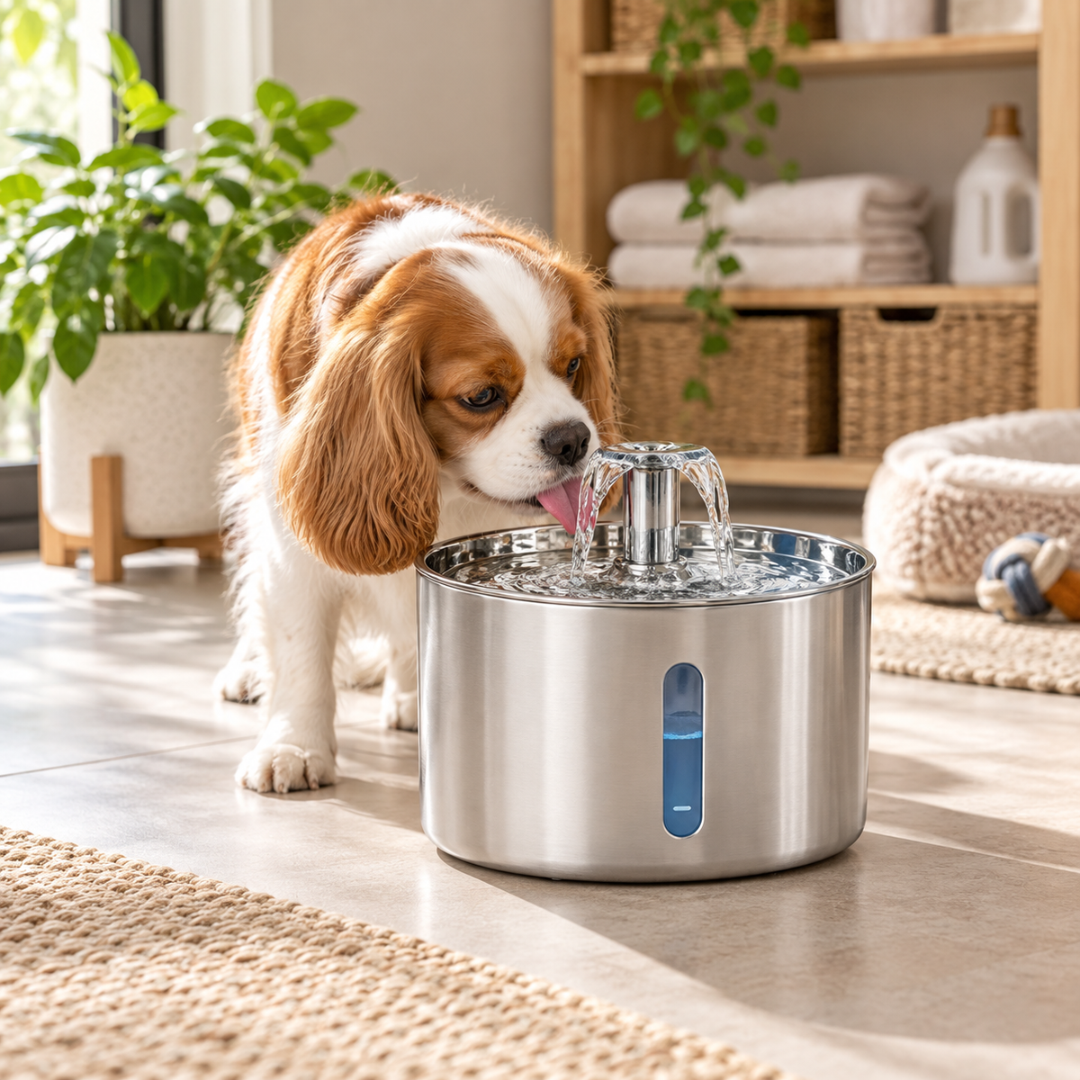 Myvorlena™ PureStream Stainless Steel Pet Fountain