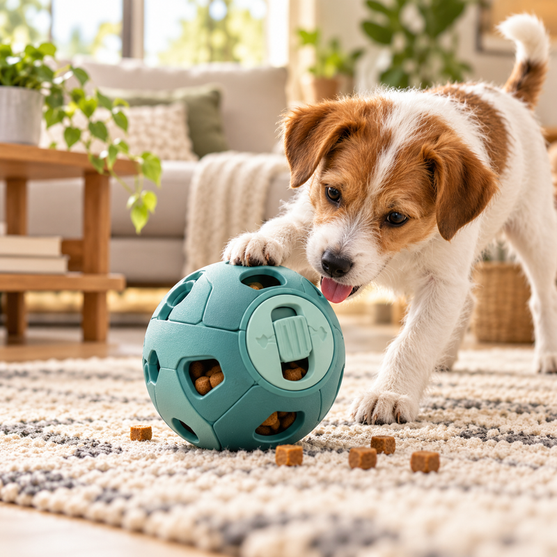 Myvorlena™ TreatTumble Rolling Puzzle Ball