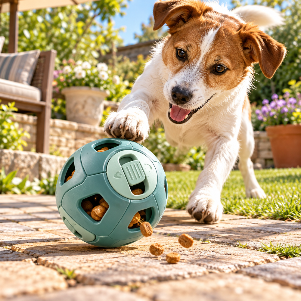 Myvorlena™ TreatTumble Rolling Puzzle Ball