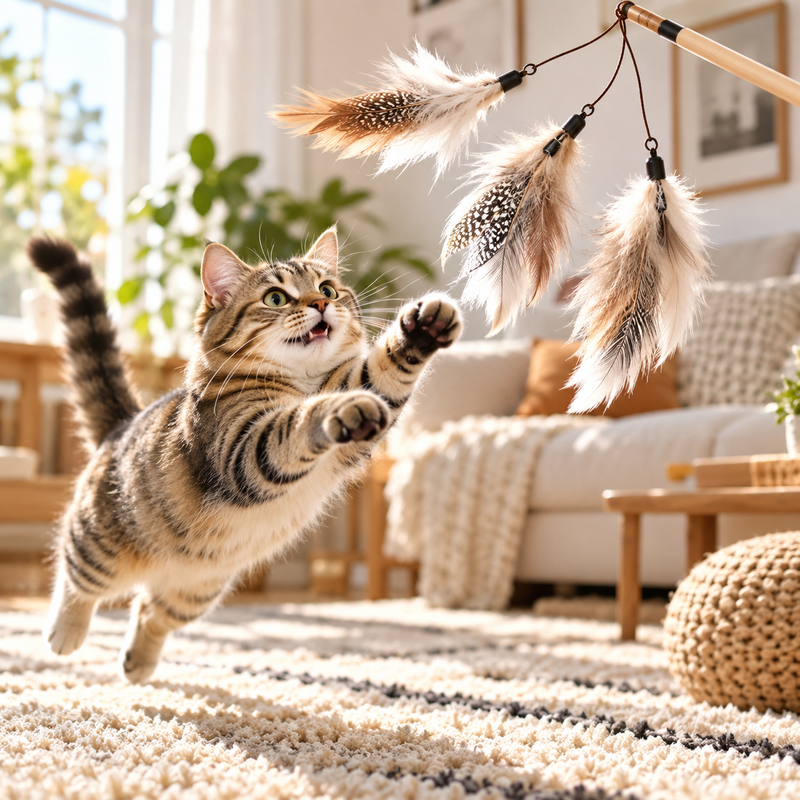 Myvorlena™ WhiskerWisp Feather Teaser Set